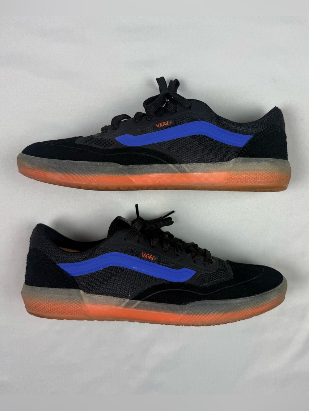 Vans Ave Pro Mens Skate Shoes US 9.5 Black/Orange Low Top